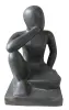 Product image 1 of the product “Sculpture of seated thinking Person, 52 cm ”